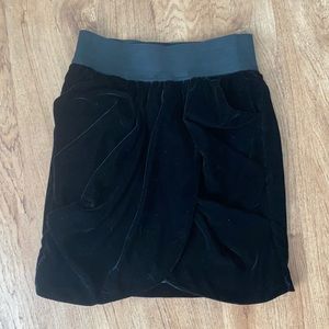 Nastygal Velvet-like mini skirt, black, XS